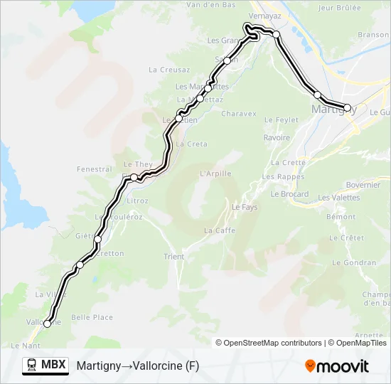 MBX Train Line Map