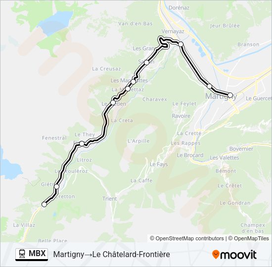 MBX Train Line Map