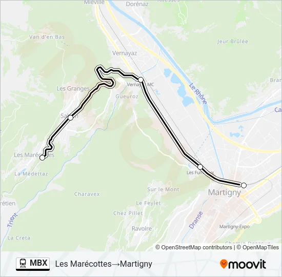 MBX Train Line Map