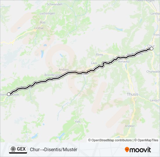GEX Metro Line Map