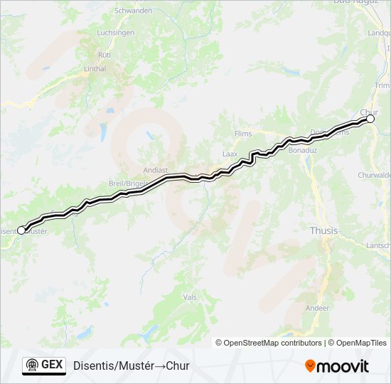 GEX Metro Line Map