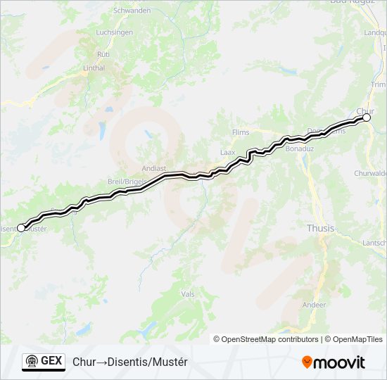 GEX Metro Line Map