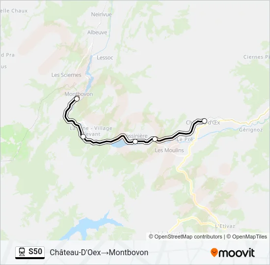 S50 Train Line Map