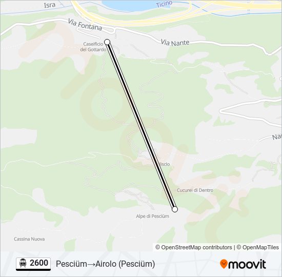 2600 Cable Car Line Map