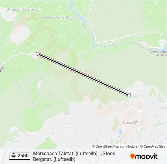 2580 Cable Car Line Map