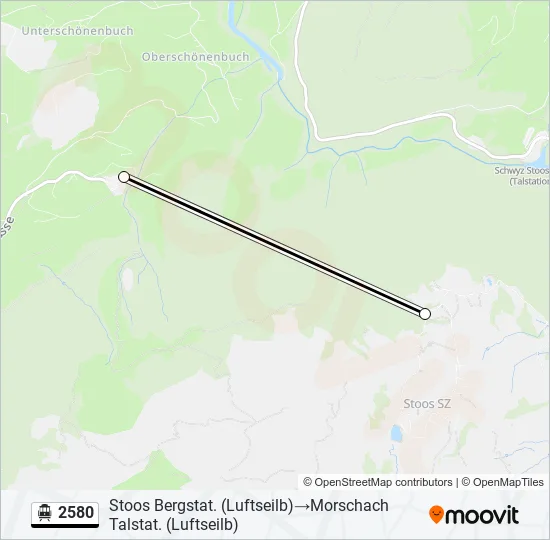 2580 Cable Car Line Map