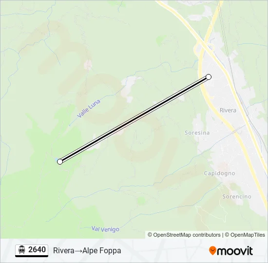 2640 Cable Car Line Map