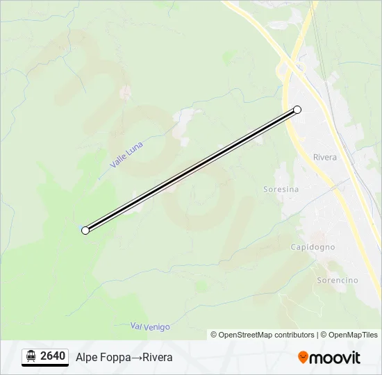 2640 Cable Car Line Map