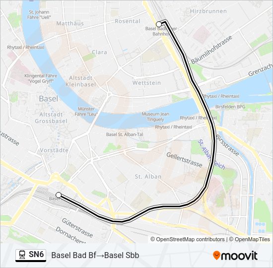 SN6 Train Line Map