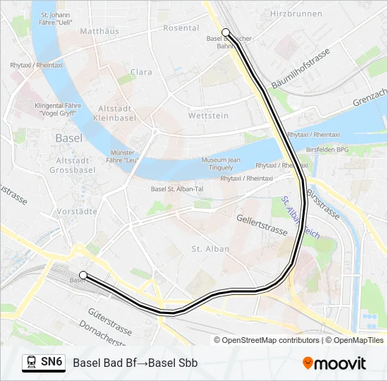 SN6 Train Line Map