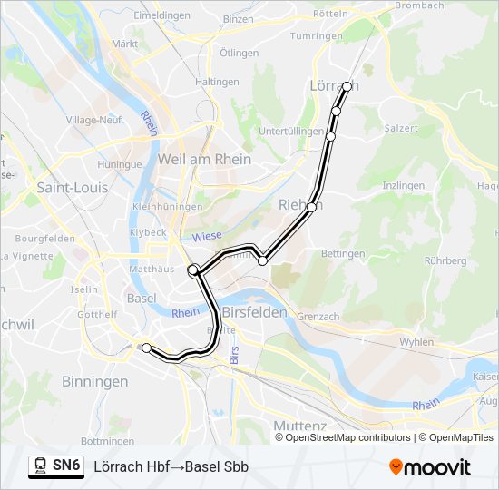 SN6 Train Line Map
