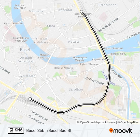 SN6 Train Line Map