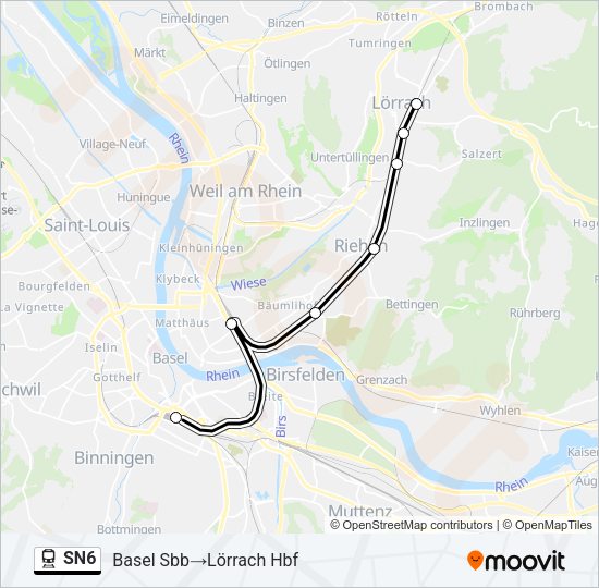 SN6 Train Line Map