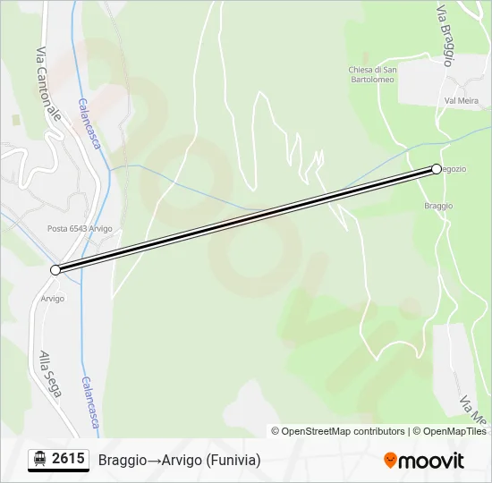 2615 Cable Car Line Map