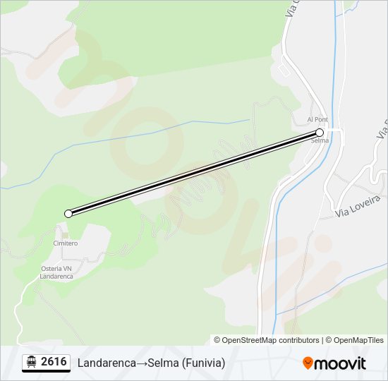 2616 Cable Car Line Map