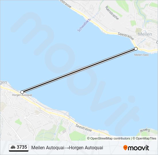 Plan de la ligne 3735 de ferry