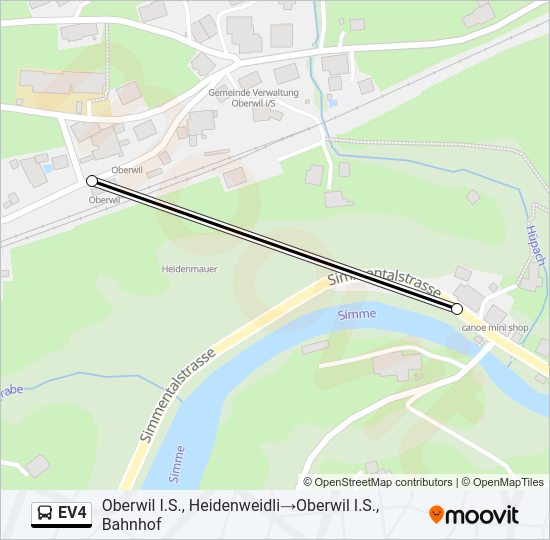 EV4 Bus Line Map