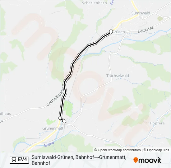 EV4 Bus Line Map