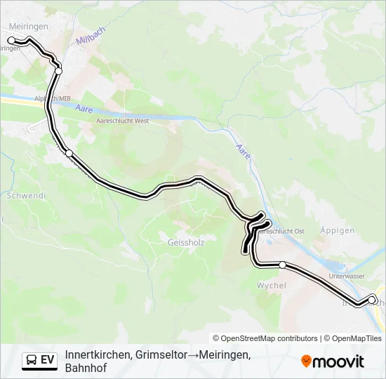 Buslinie EV Karte