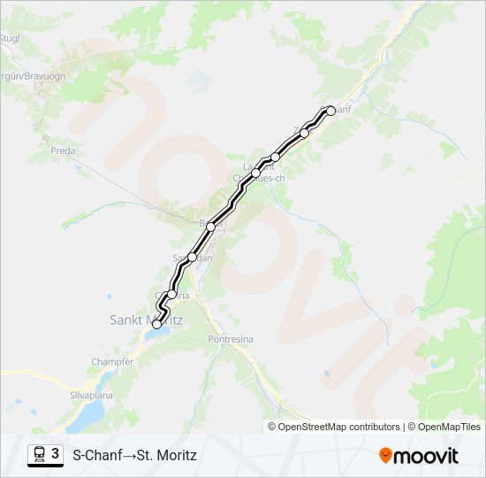 3 Train Line Map