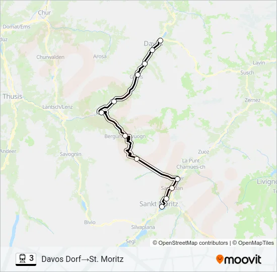 3 Train Line Map