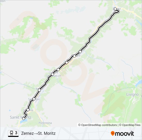 3 Train Line Map