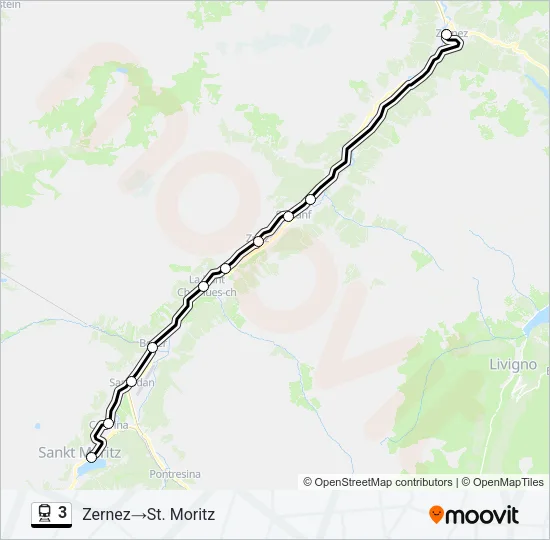3 Train Line Map