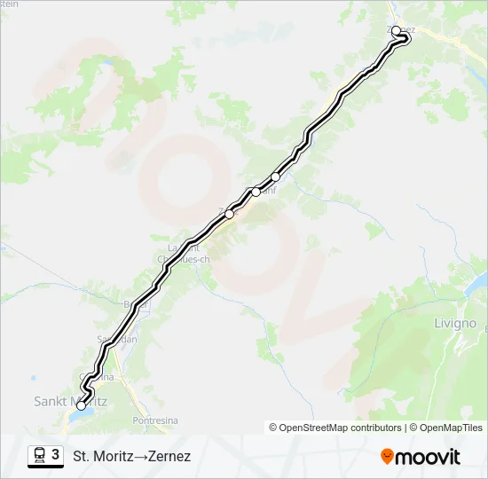 3 Train Line Map