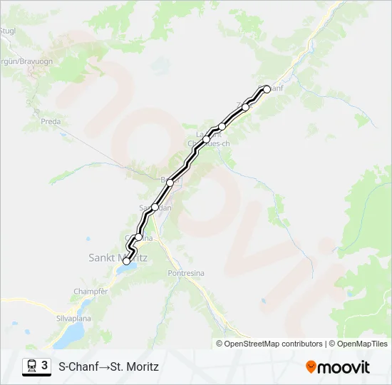 3 Train Line Map