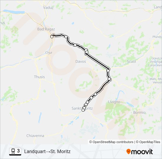 3 Train Line Map