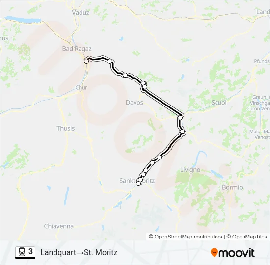 3 Train Line Map