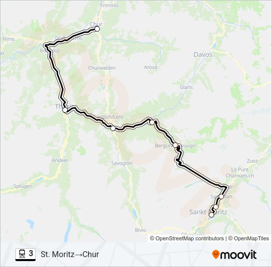 3 Train Line Map