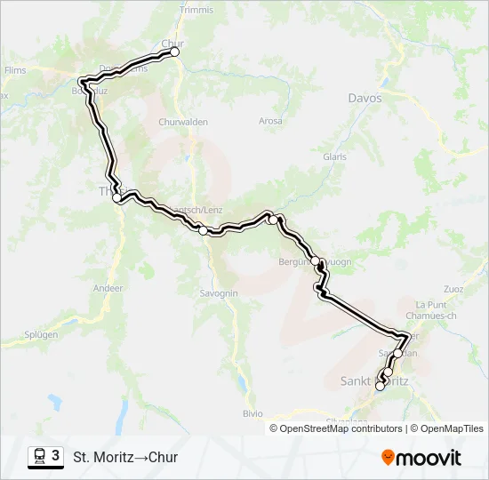 3 Train Line Map