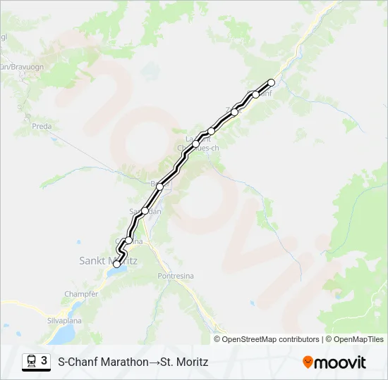 3 Train Line Map