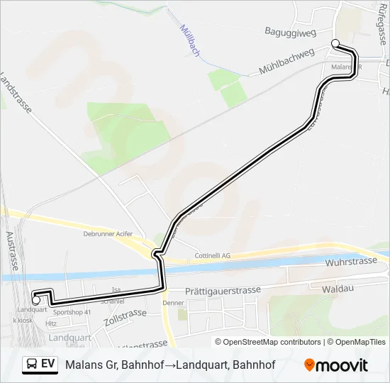 Plan de la ligne EV de 