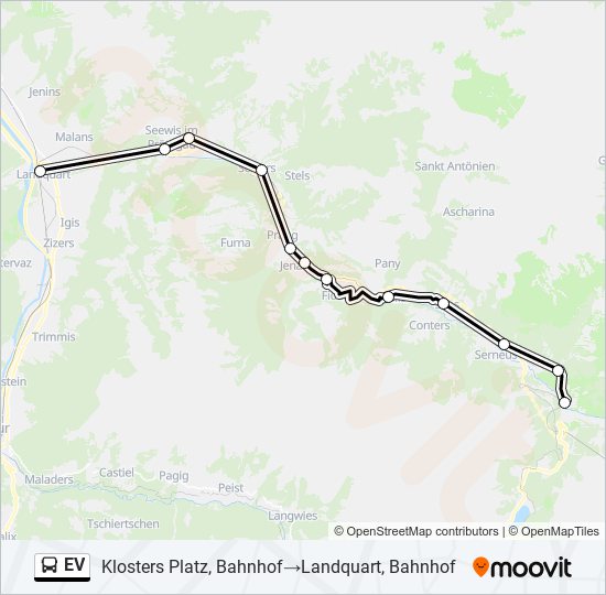 EV  Line Map