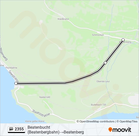 Plan de la ligne 2355 de funiculaire