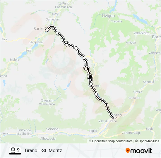9 Train Line Map