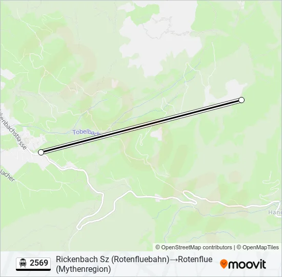 Plan de la ligne 2569 de téléphérique