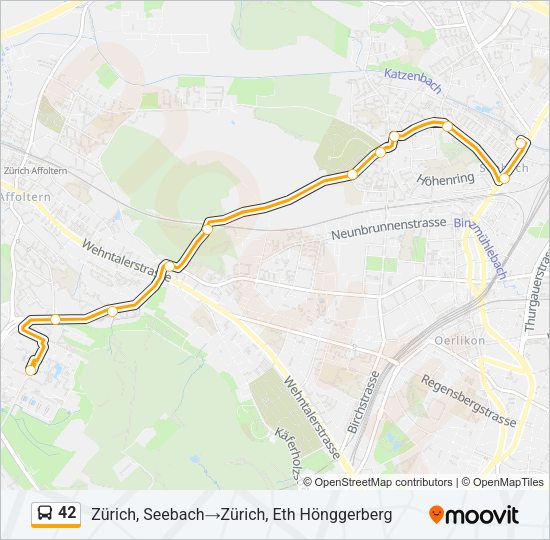 42 Bus Line Map