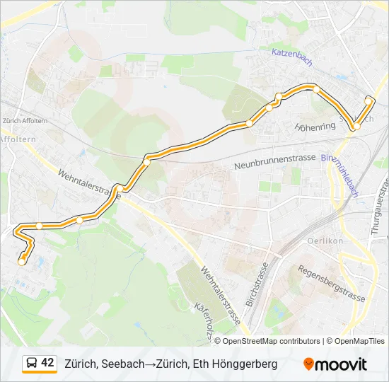 42 Bus Line Map
