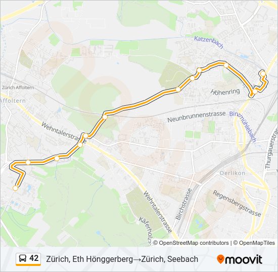 42 Bus Line Map