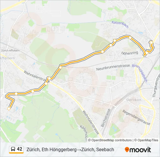 42 Bus Line Map