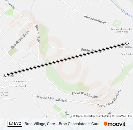 EV2 Bus Line Map
