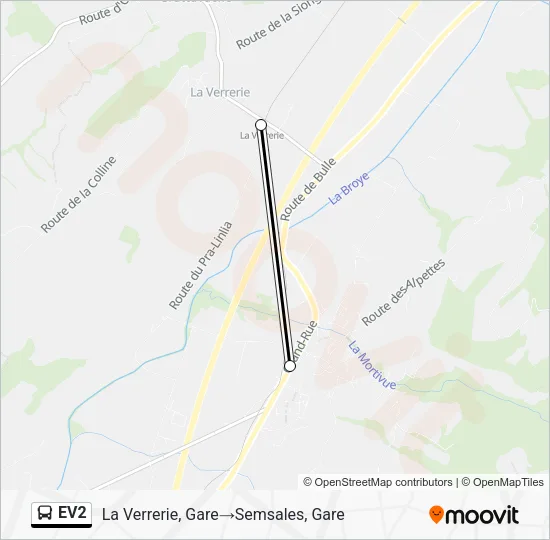 EV2 Bus Line Map