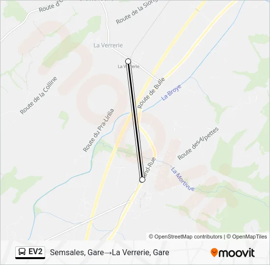 EV2 Bus Line Map