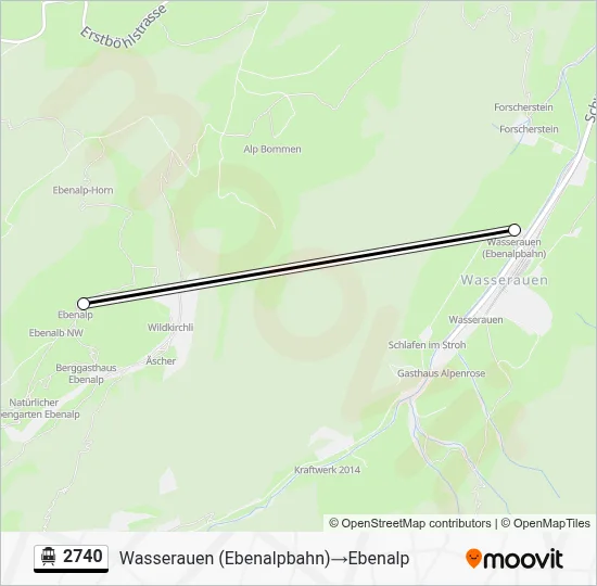 Seilbahnlinie 2740 Karte