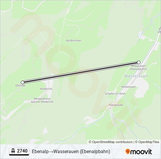 2740 Cable Car Line Map