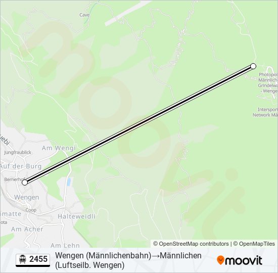 2455 Cable Car Line Map