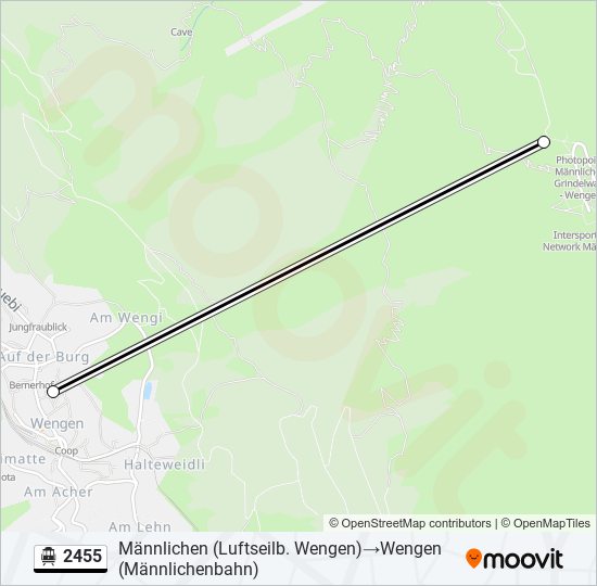 2455 Cable Car Line Map